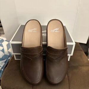 Dansko Brown Bel Oiled Pull Up  Slip-On Shoes
Size 38 or US 7-7.5